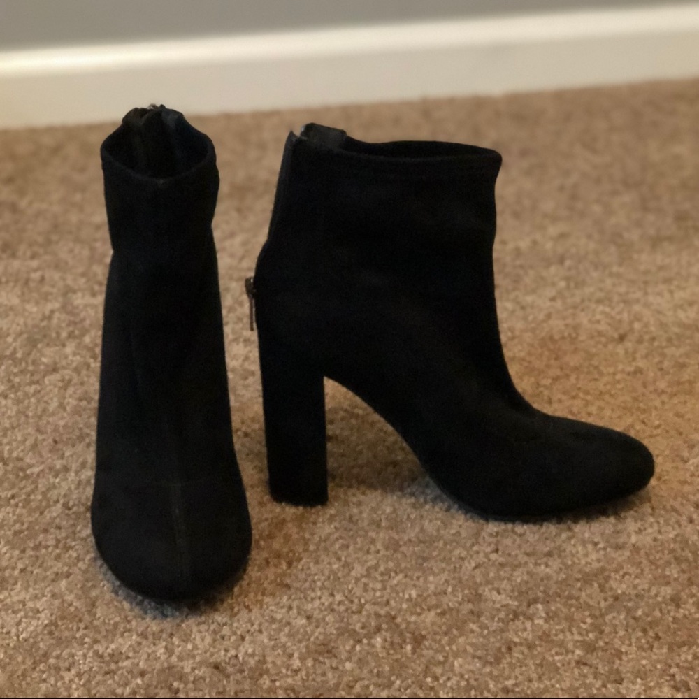 Black Suede Booties